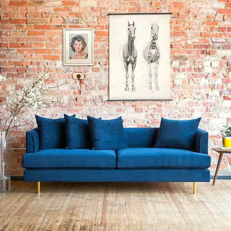 Nordic light luxury fabric sofa, small apartment, modern and simple