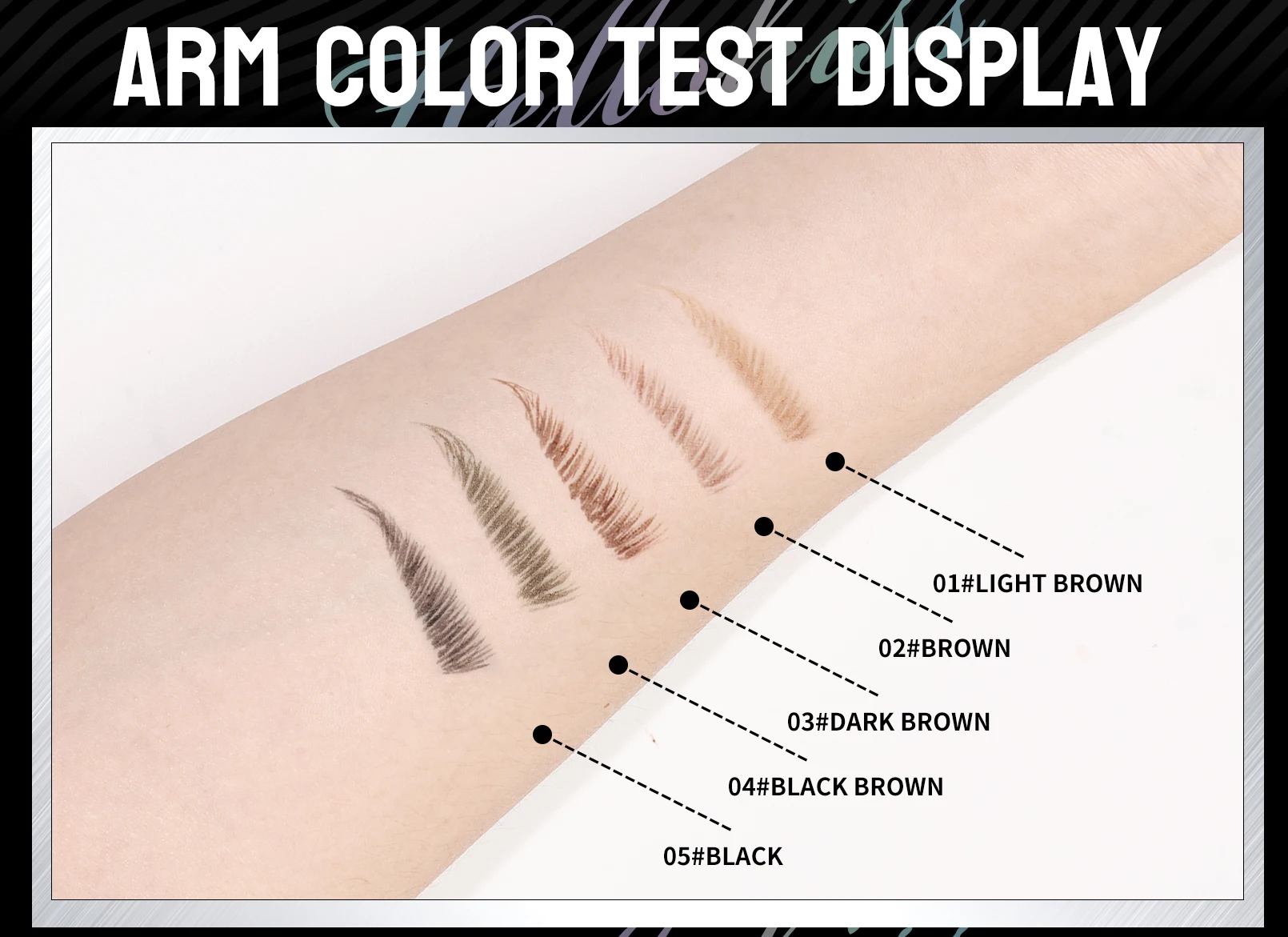 5色防水リキッド両端アイブロウペンシル、ライトブラウン、ブラウン、ダークブラウン、ダークブラック、ブラックアイブロウペンシル、マルチパック、ナチュラルアイブロウメイク、速乾性、汗に強く、にじみにくい、アイブロウブラシ付き、両端リキッドアイブロウペンシル、長持ちするナチュラルメイク、初心者やプロのメイクアップアーティストに適しています