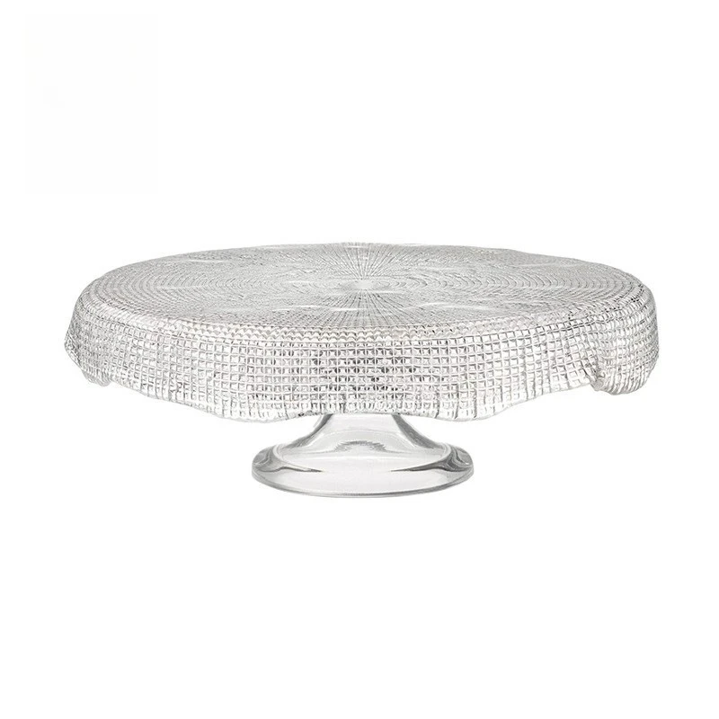 

Imported glass tall cake dessert shelf afternoon tea snack tray