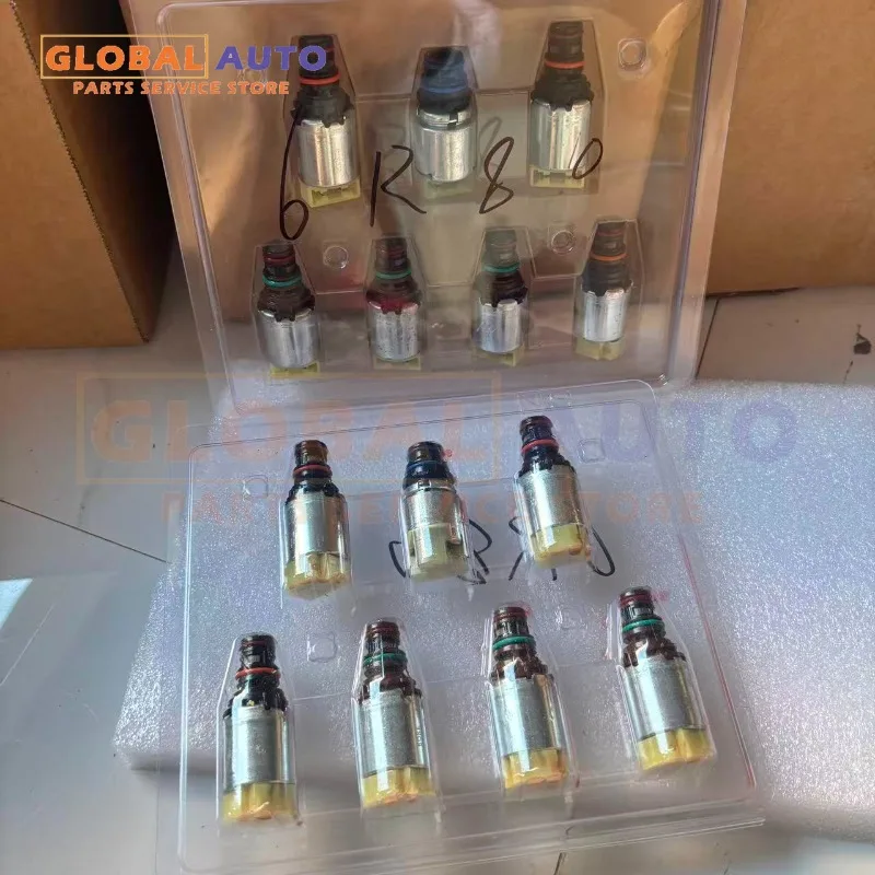 Transmission Valve Body Solenoids Kit 6R80 Fits for Ford Explorer Ranger Mustang Territory Transit Everest F-150 2011-2017 7PCS