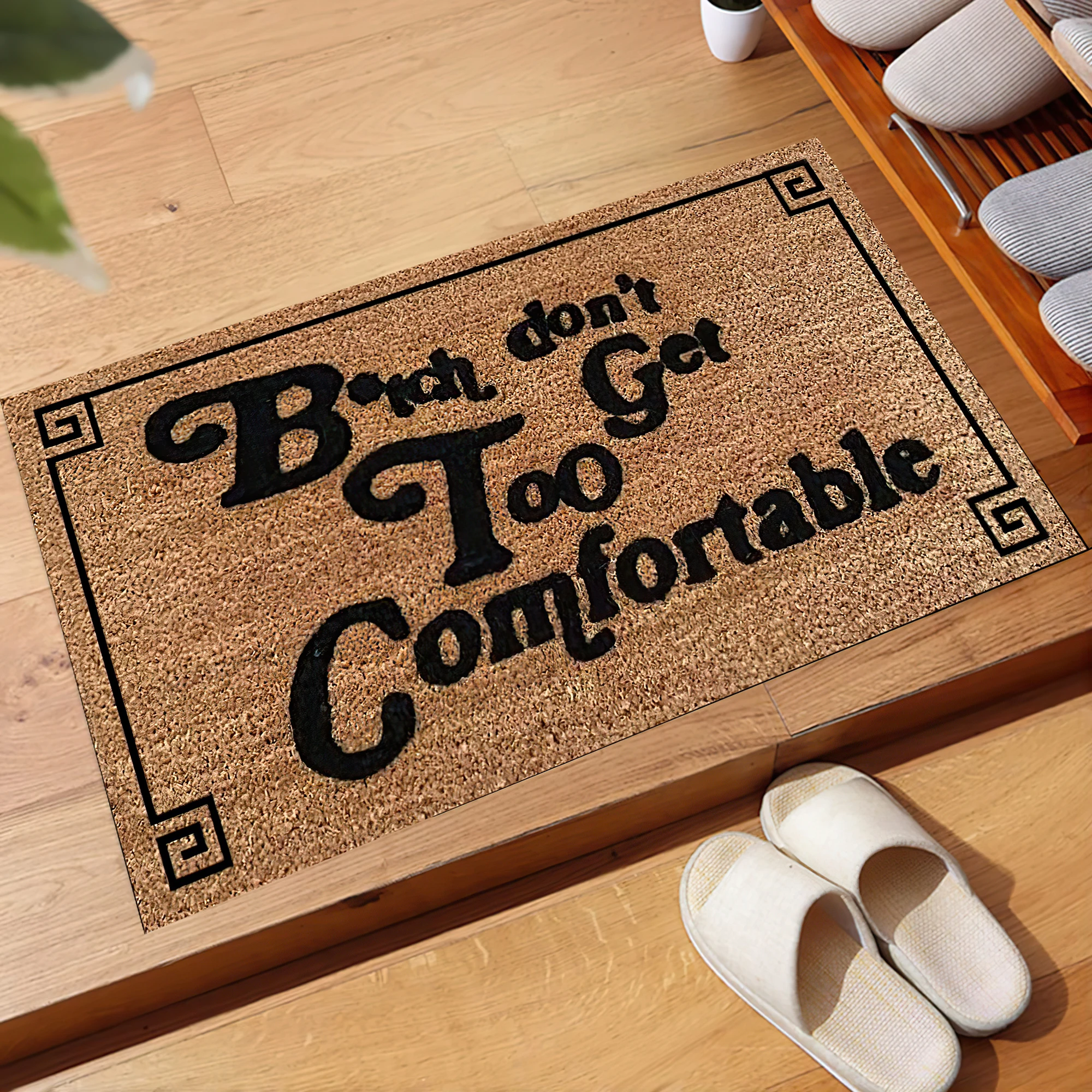 

Get Too Comfortable Doormat Rubber Non-Slip Funny Mats for Entryway Door Mat Indoor Floor Foot Mat