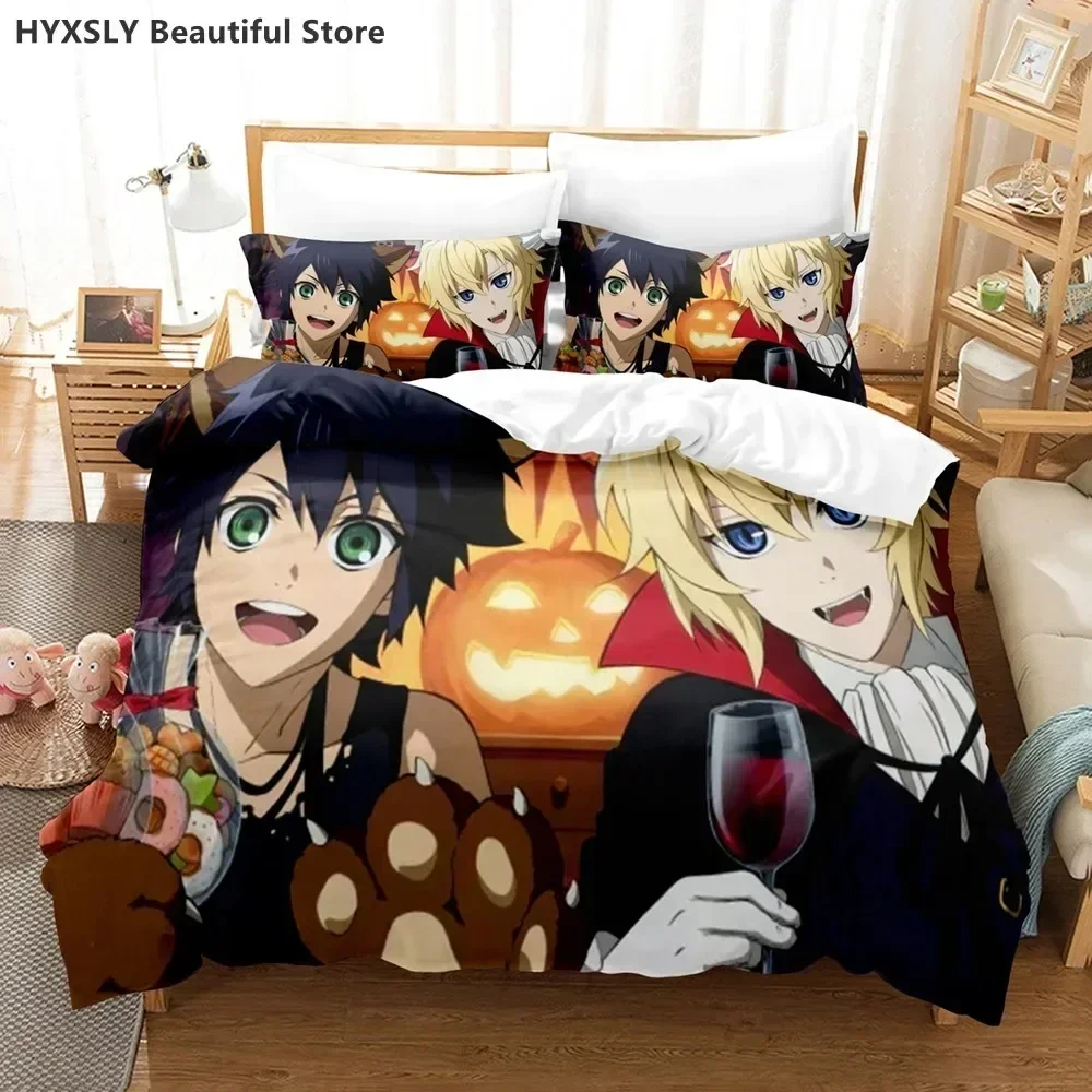 Seraph of the end Supplies Set Duvet Cover Set Bedding Sets For Adults Bed With Pillowcases No Filling Luxury Birthday Gifts