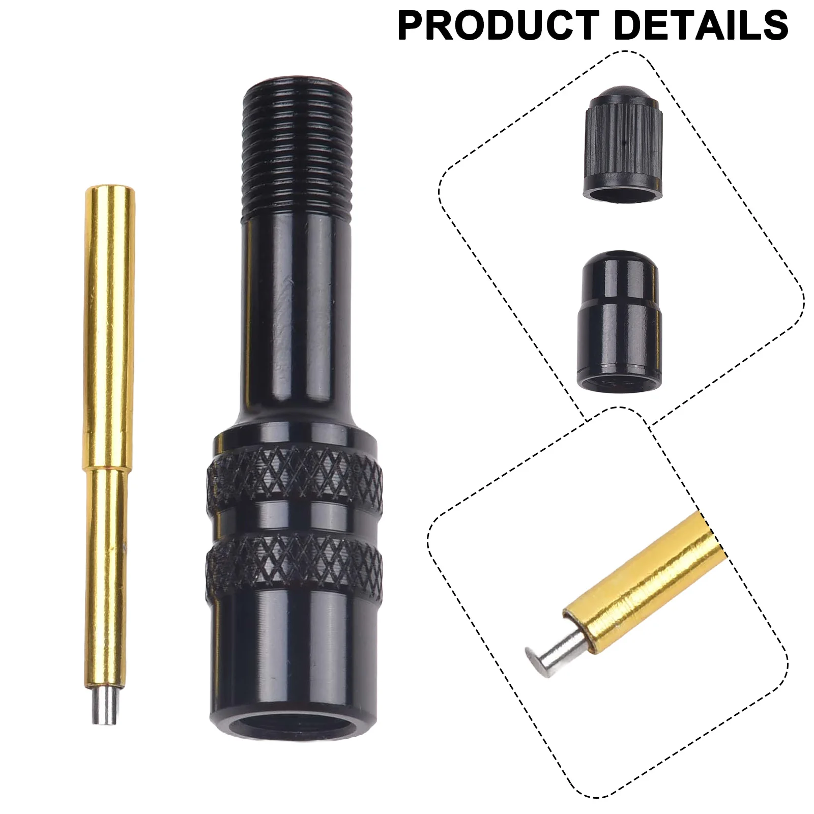 

Valve Adapter Rust-Proof Aluminum Alloy Air Fork Inflatable AV Extension Conversion Nozzle Road Bicycle Fork Accessories For MTB