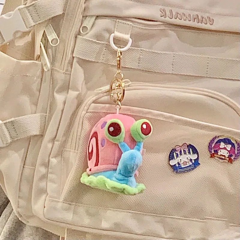 Anime Cartoon Spongebob Gary The Snail Plush Toys Kawaii Backpack Pendant Patrick Star Keychain Creative Gift for Boys and Girls