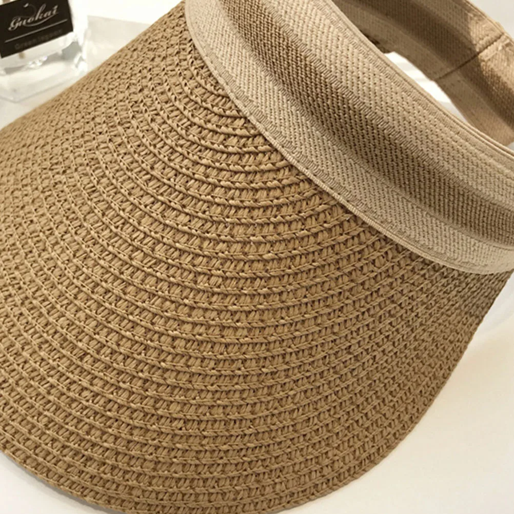 

Sun Visor Sunshade Hat Lightweight Durable Bamboo Cap Beach Men Outdoor Protection Simple Style Casual Hat for Vacation Travel