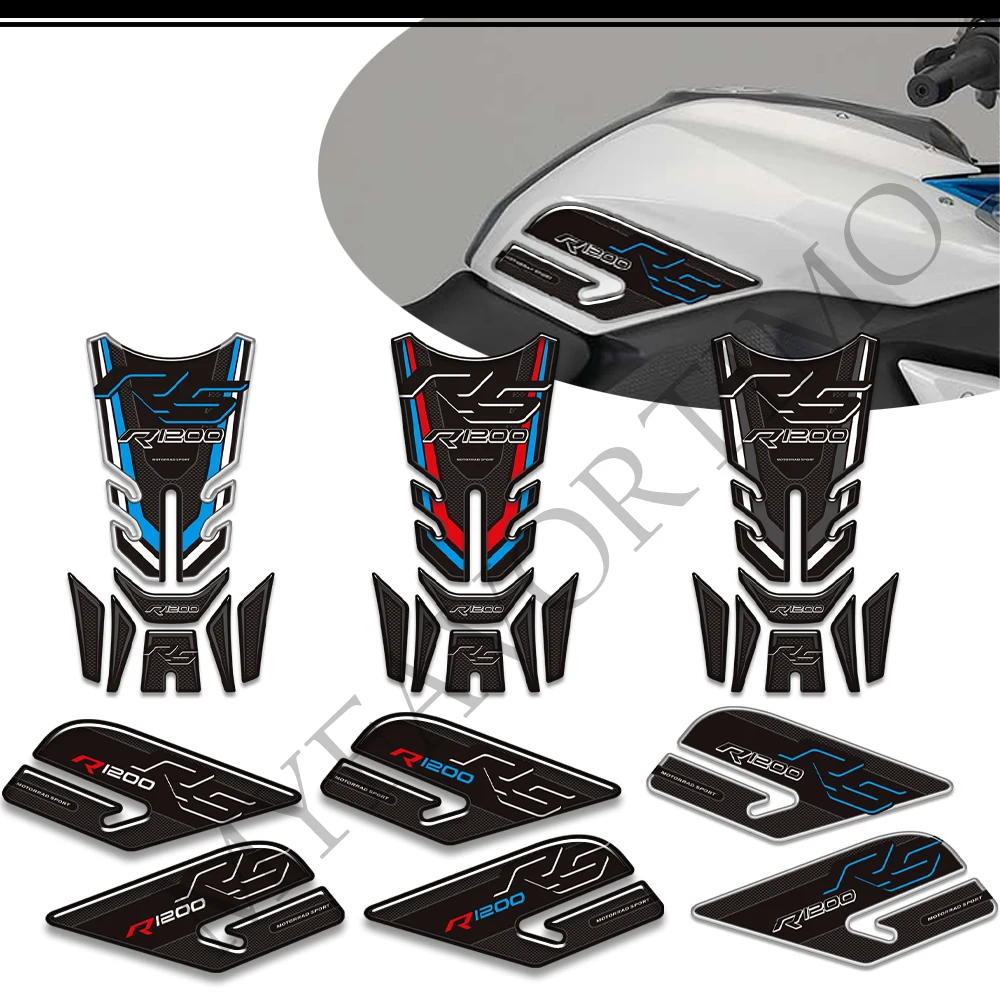 

For BMW R1200RS R 1200 RS R1200 Motorcycle Fuel Oil Tank Pad Protector Sticker Fish Bone Decals Kit