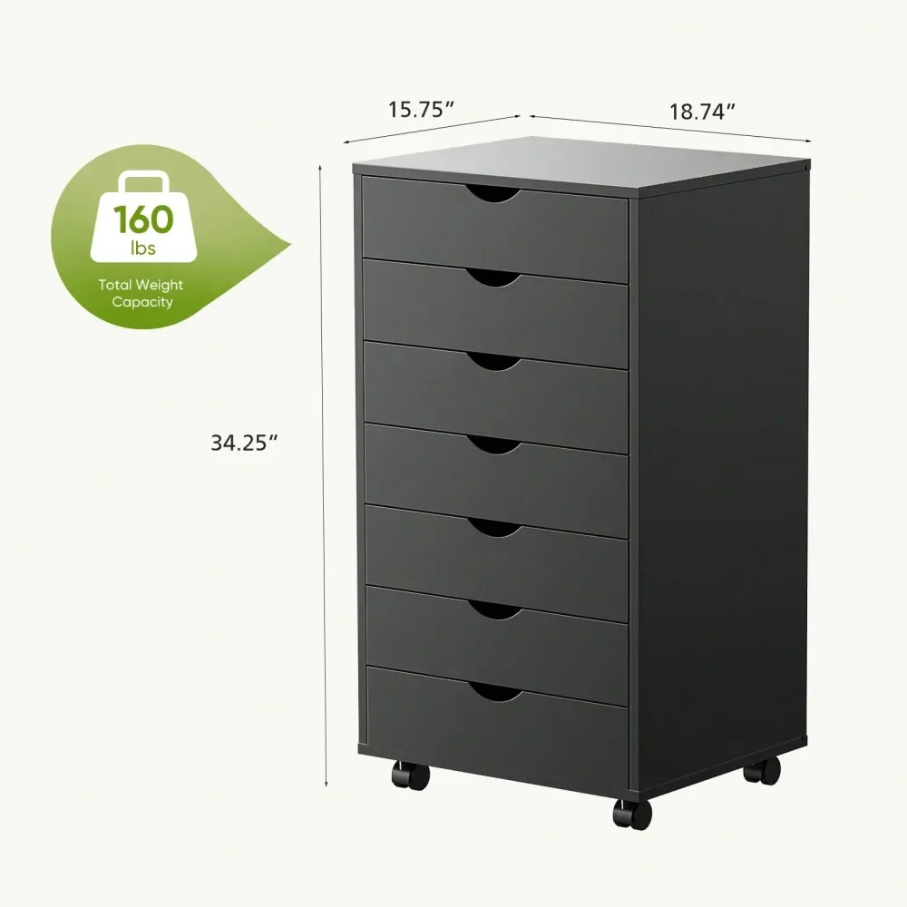 

Office Storage Cabinets And Shelving7 Drawer Chest Vertical File Cabinet Filing Cabinet Mobile Wood Storage Chest Dresser With W