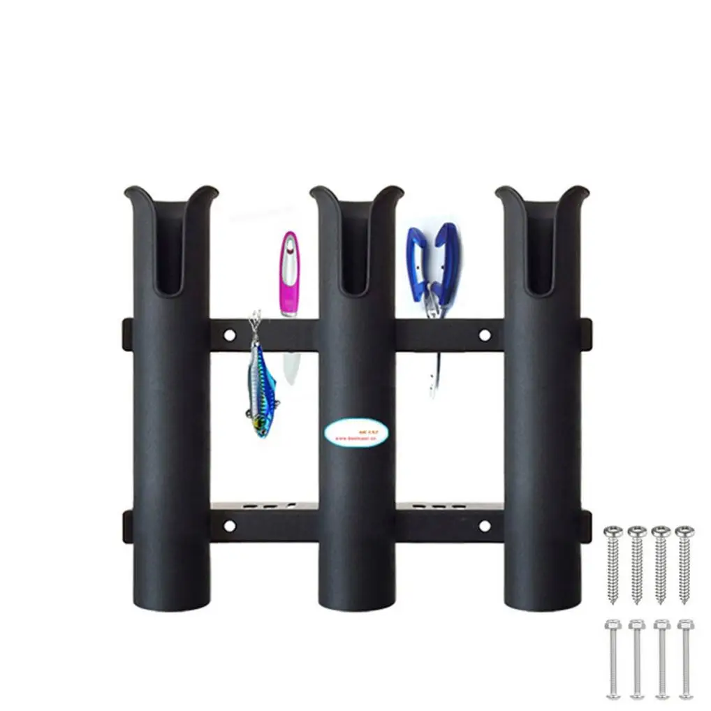 

Wholesale Pole Rack Boat Yacht Fishing Vertical 3 Link Rod Holder Tube Mount Bracket Socket Rack Lure Pliers Storage