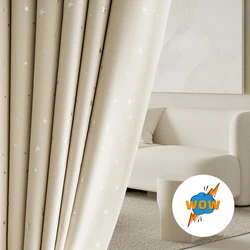 Home Children's Room Blackout Curtain Bedroom Soundproof Drapes Large Area Balcony Bay Window Curtains Modern Living Room Drape
