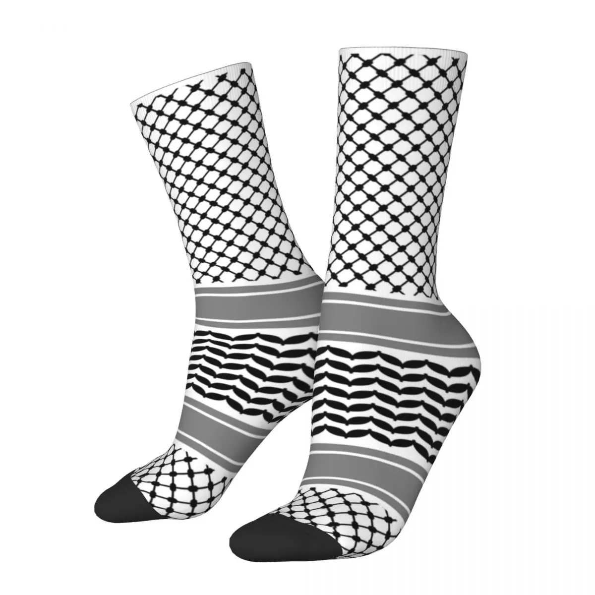 Keffiyeh Impresión 3D Calcetines casuales de moda Calcetines con impresión 3D Calcetines de regalo personalizados novedosos