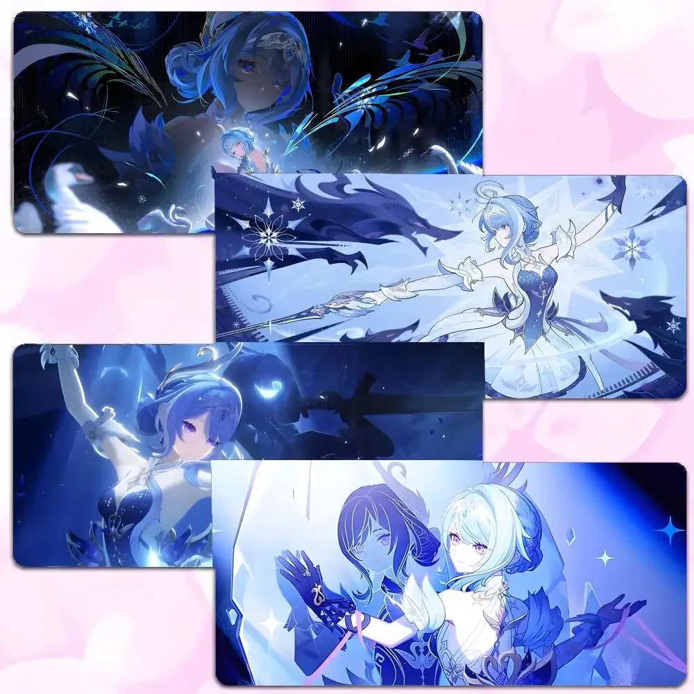 game character Genshin Impact Odette Mouse Pad Thick Lock Edge Gaming Desk Mat Large Size PC Mouse Pad Home decor