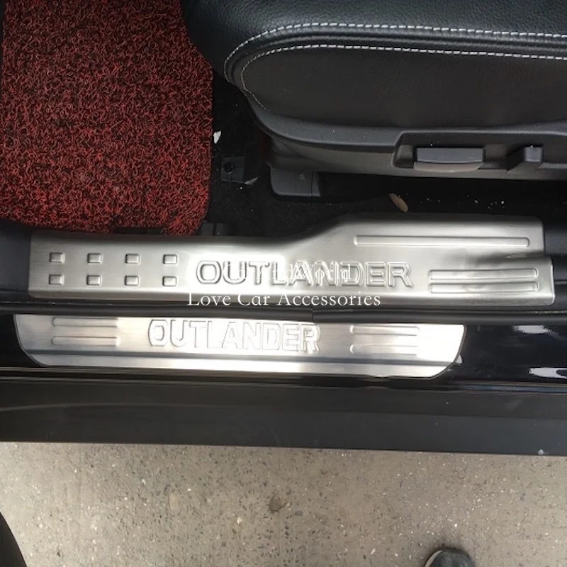 

Для Mitsubishi Outlander 2013-2021 из нержавеющей стали, боковая защита порога, накладка на педаль, защитные чехлы, накладка, автомобильные аксессуары