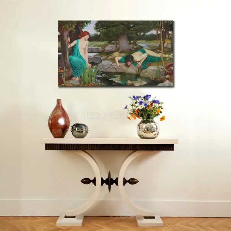 Small Size Oil on Canvas John William Waterhouse Orpheus Handmade Masterpiece Portrait for Office Dining Room Wall Decor