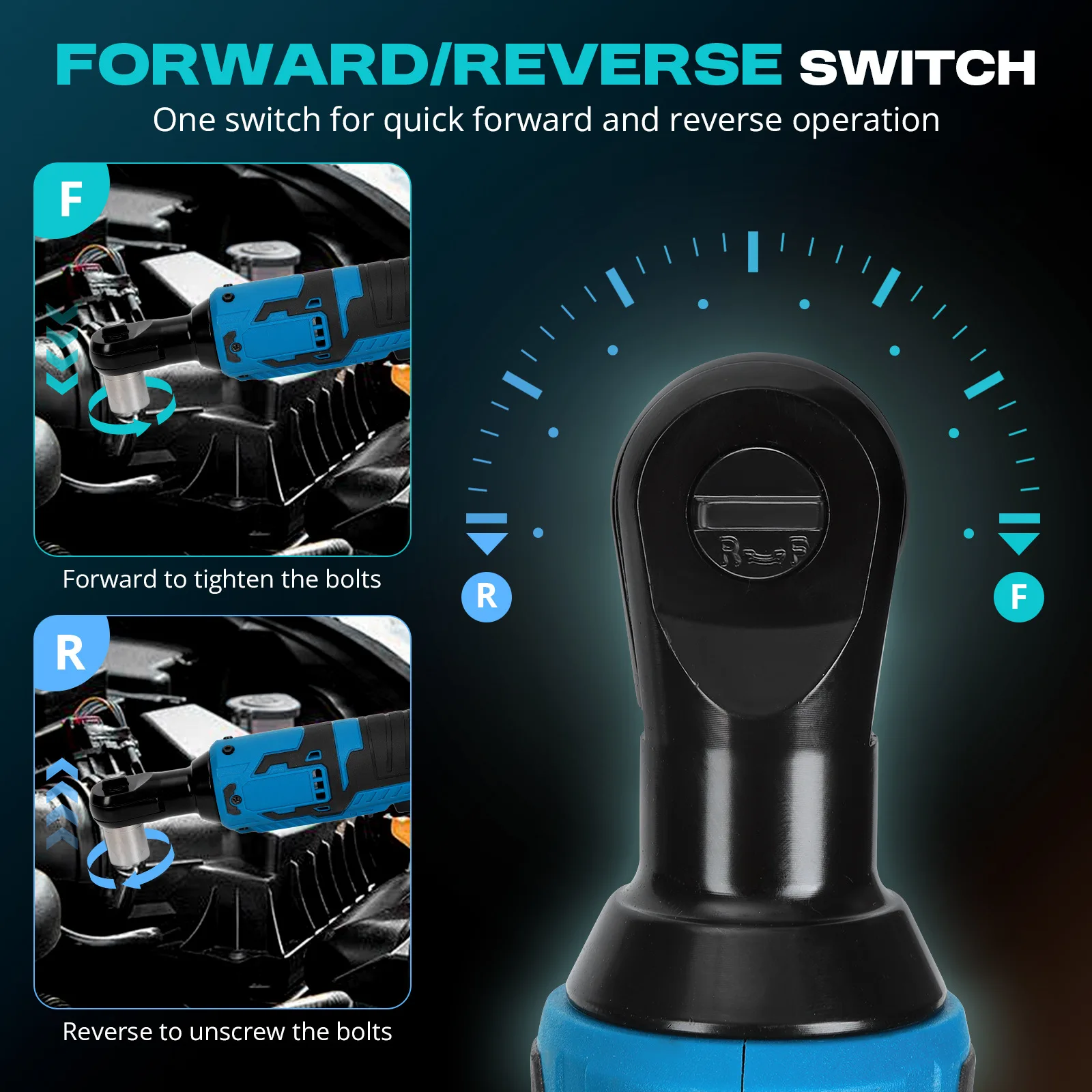 Cordless lithium battery ratchet wrench wireless torque efficient tightening long-term battery life