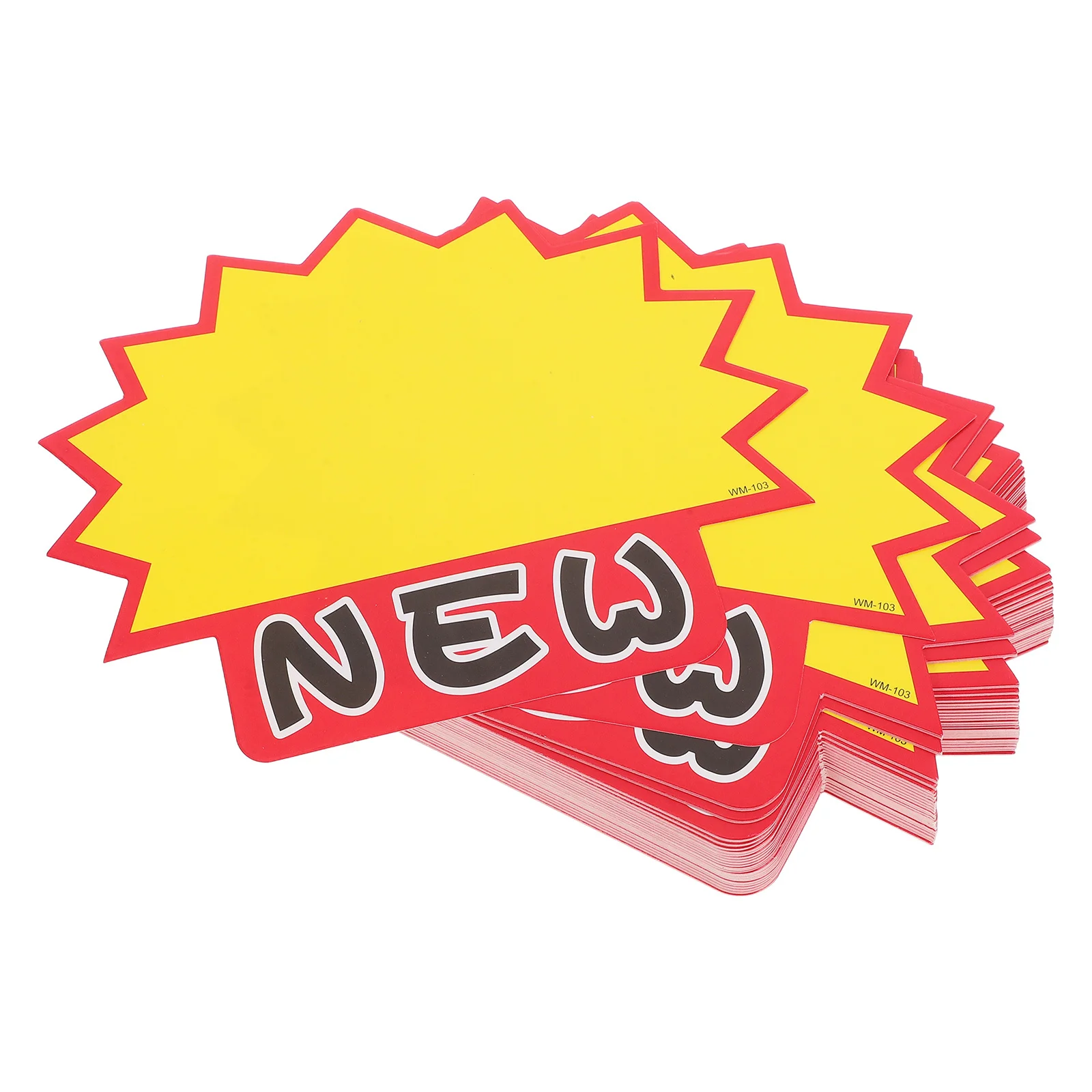 100 قطعة علامات الأسعار لافتة للنظر عرض البيع بالتجزئة علامات انفجار بيع الزينة ملصقات المرآب ساحة مخزن تسجيل عرض البيع بالتجزئة #5