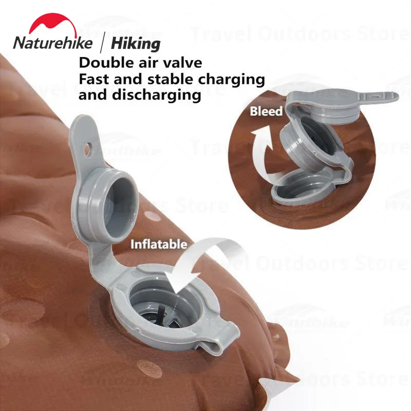 Naturehike R5.8 Mùa Đông Ấm Cắm Trại Đệm 20D Nylon Siêu Nhẹ Cắm Trại Ngoài Trời Ngủ Miếng Lót Với Không Khí Tự Do Túi CNH22DZ016