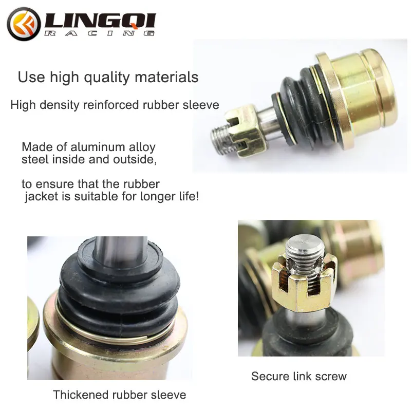 LINGQI RACING Rocker Arm Lock Motorcycle Balls Joint Ball Head Adaptor For ATV Go-kart Four-wheelers Beach Car ATV Spare Parts