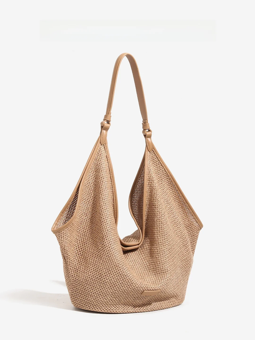  CharlieKitty Shoulder Bag 2026 New Style British Style Woven Element Casual Scene PU Leather Handbag Tote Bag