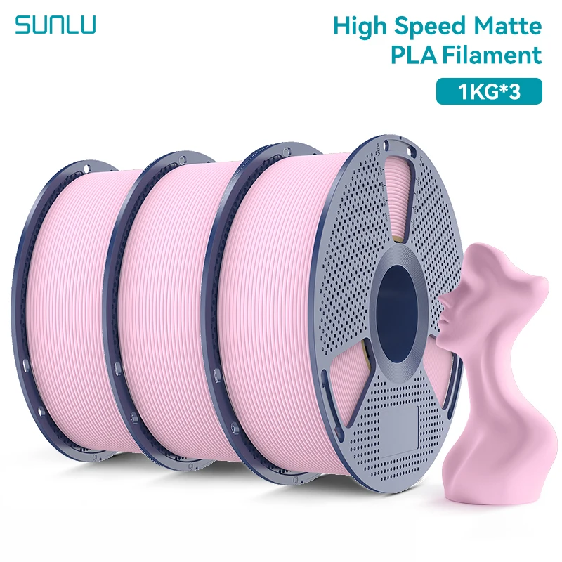 SUNLU PLA Classic 3D-Filament 1,75 mm 600 mm/s Hochgeschwindigkeits-Matt-PLA-Filament, verwicklungsfrei, für die meisten FDM-3D-Drucker, schneller Versand