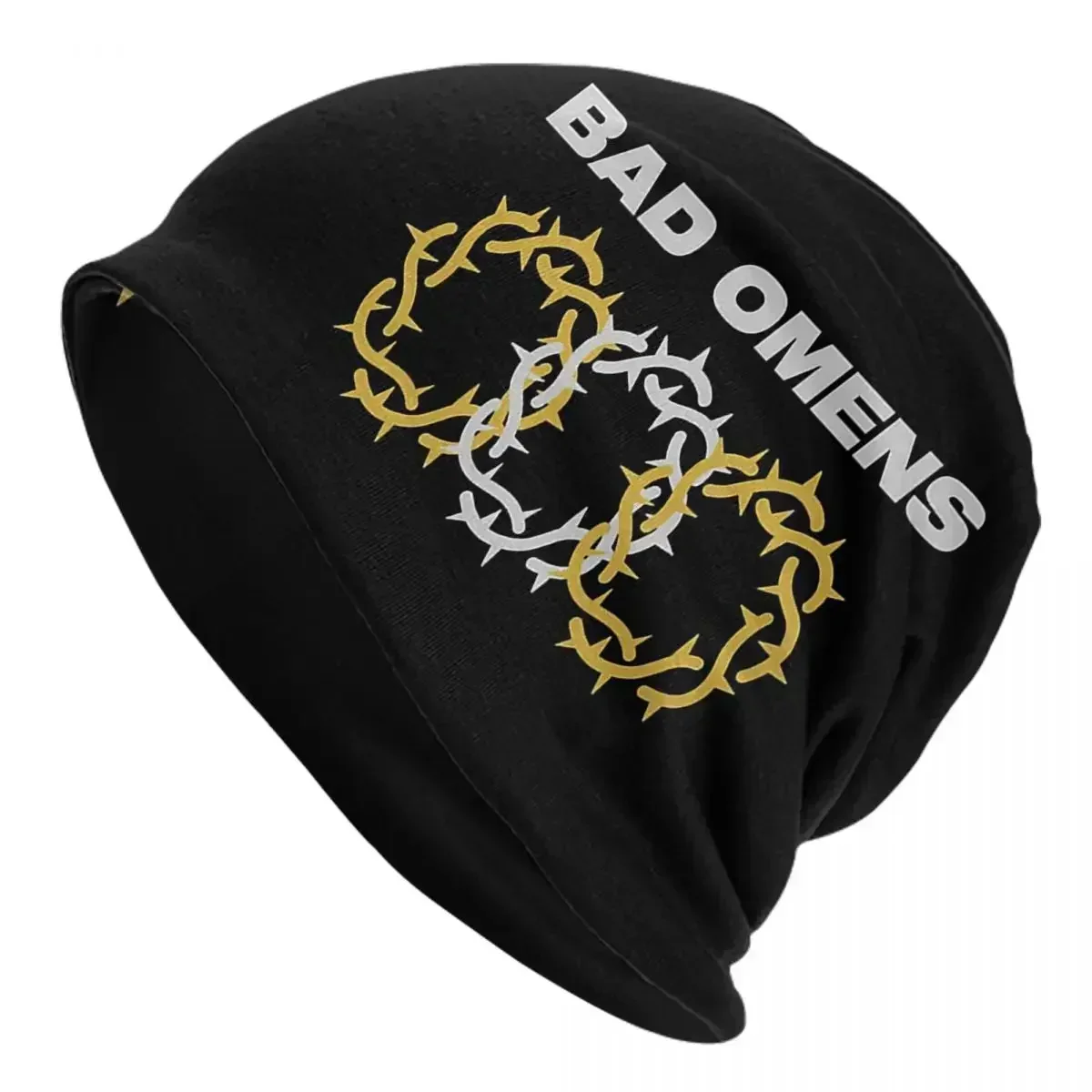 Bad Omens Band Logo Warm Knitted Cap Fashion Bonnet Hat Autumn Winter Outdoor Beanies Hats for Unisex Adult