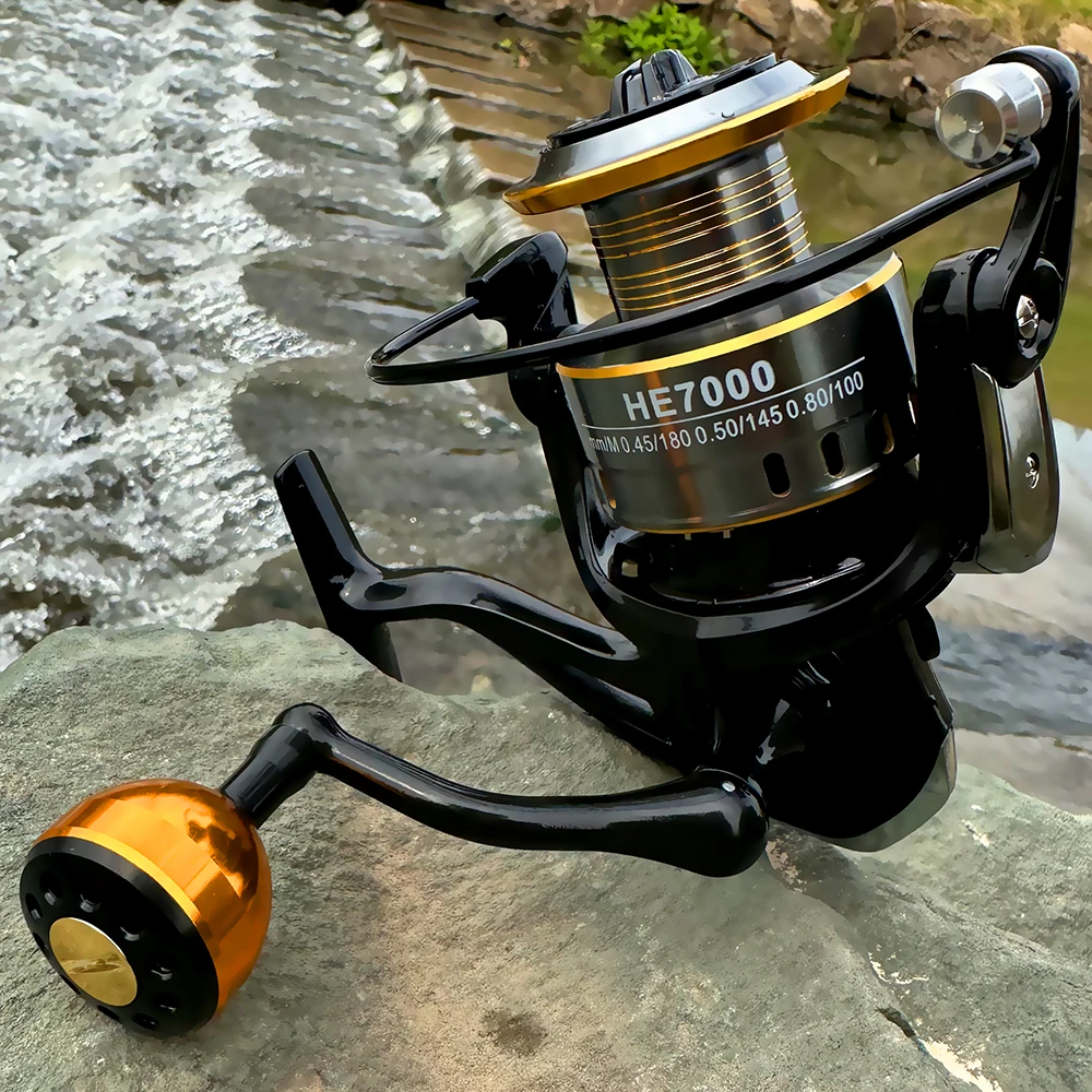 Carrete de spinning de aluminio 5.2:1 8kg drag – agua dulce y salada - imagen 3