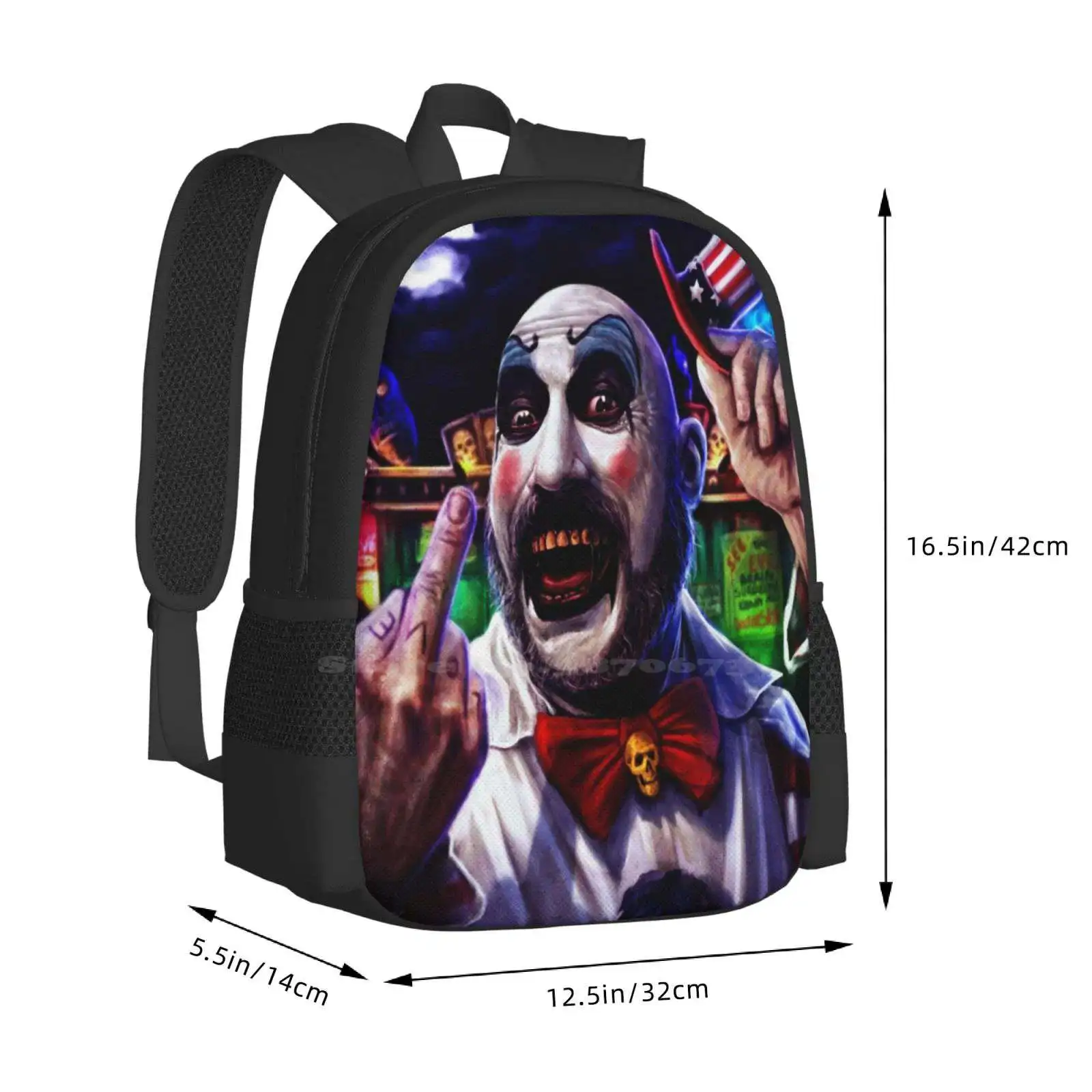 معظم الجميع، F * * * أنت! حار بيع حقيبة الظهر حقائب الموضة الرعب زاحف مخيف مهرج غيبوبة الكابتن سبولدينج هاوس 1000 فيلق #3