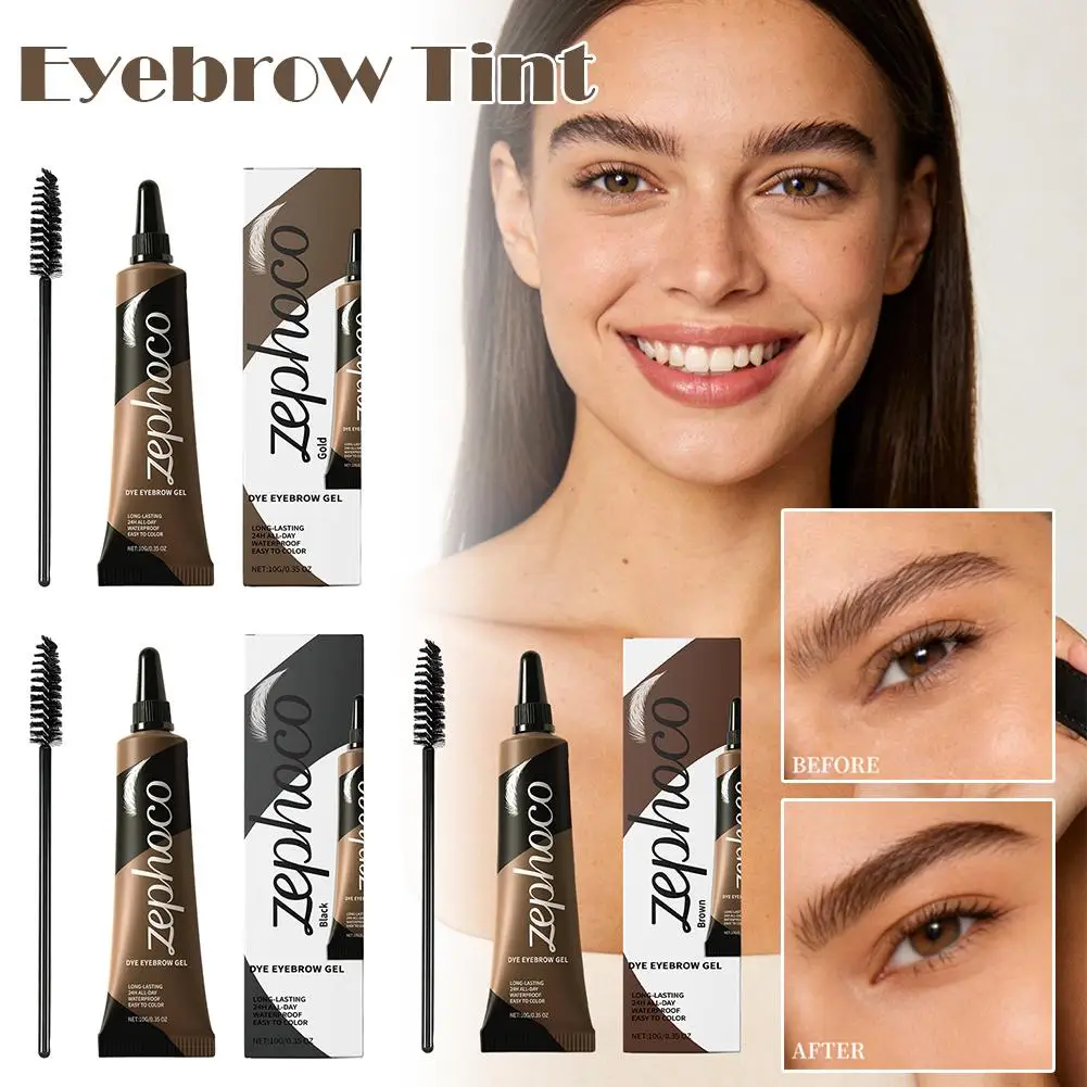 جل حواجب مقاوم للتلطخ - تركيبة طويلة الأمد مقاومة للماء ومقاومة للعرق، حواجب شفافة نابضة بالحياة للبشرة الدهنية