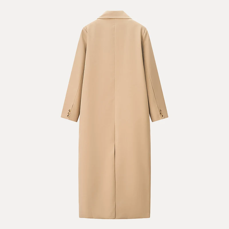 

Ele Long Sve oulder Length Suit Jaet Street Sle Spring 2025 Women's Faion Outerwear Midi Coat Z Brand