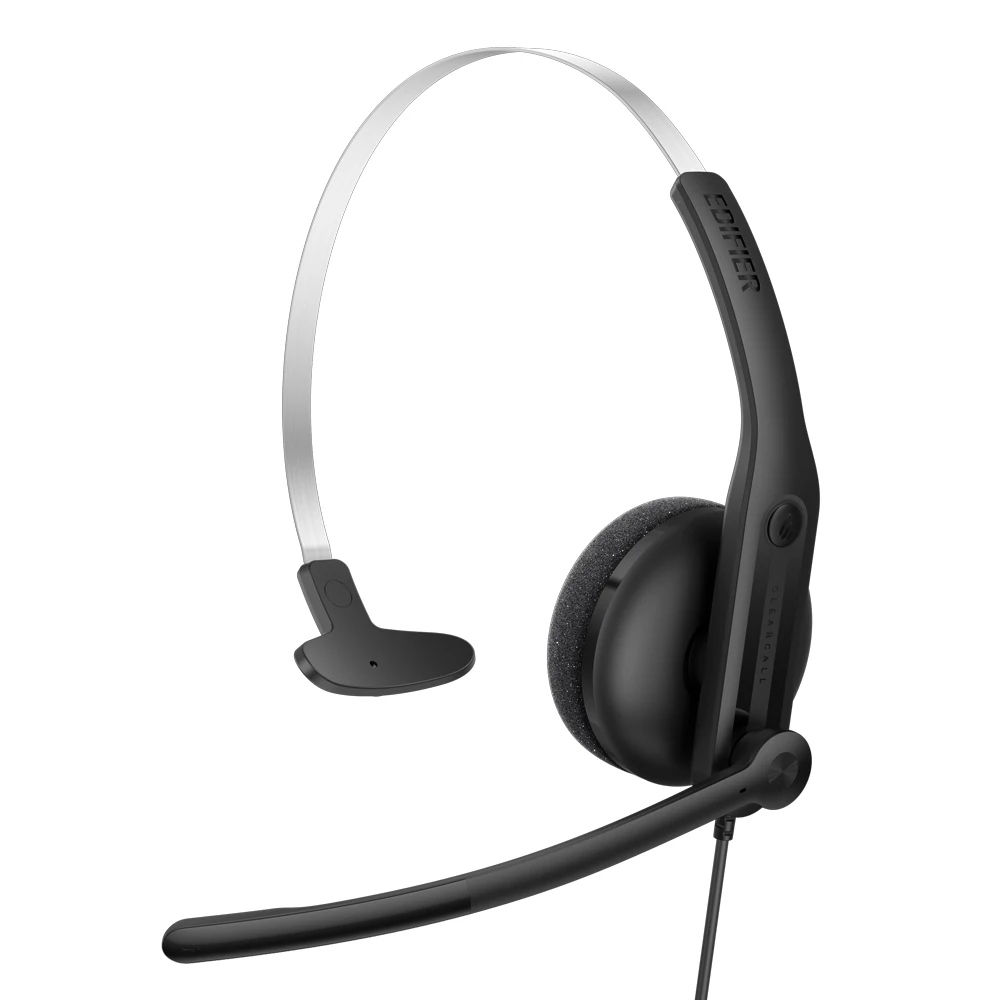 EDIFIER CC100 Bedrade headset met microfoon AI Ruisonderdrukking Draaibare microfoonarm 30 mm driver In-line bediening voor kantoorwerk