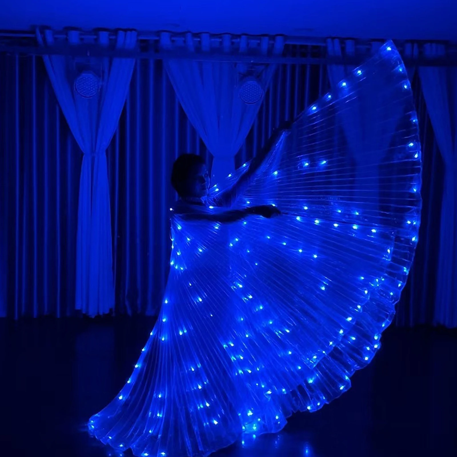 Belly Dance Isis Wing,LED Angel Wings for Women,Halloween Christmas Light Up Stage Wear Rave Performance Props
