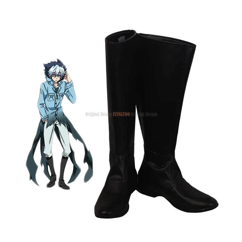 Sleepy Ash Kuro Shoes Cosplay SERVAMP Kuro Sloth Cosplay Boots Black Shoes Custom Made