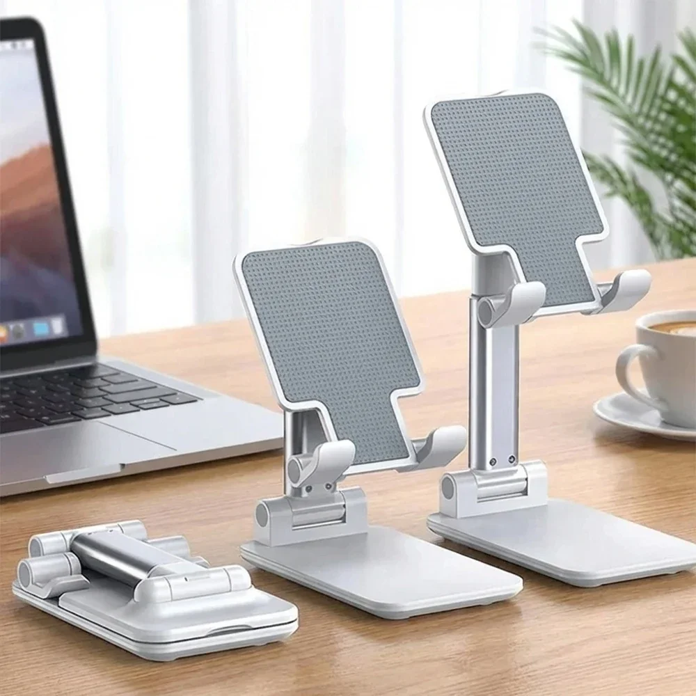 

Adjustable Foldable Desktop Phone & Tablet Holder Height Adjustable Rotatable Stand Universal Anti-slip Portable Desktop Mount F