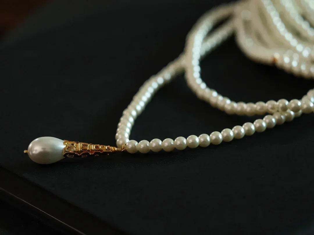 French heavy industry custom multi-layer pearl luxury dinner necklace