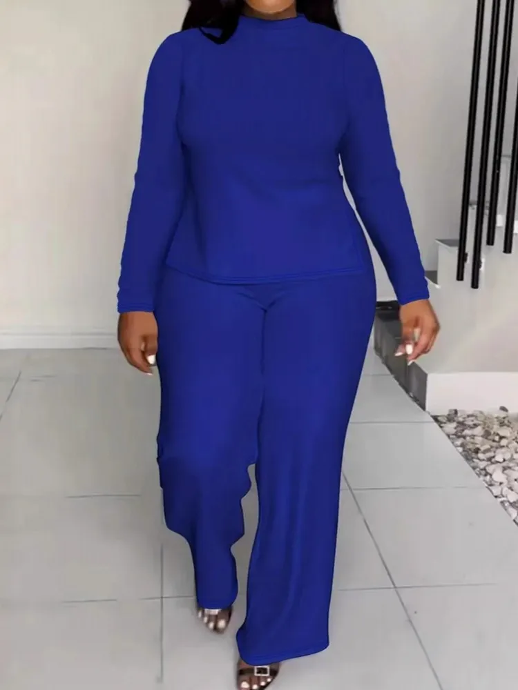 

2 Piece Women Sets 2025 New Arrival Plus Size Spring Autumn Matching Sets Top And Pants Suits Outfits Oversized Clothing