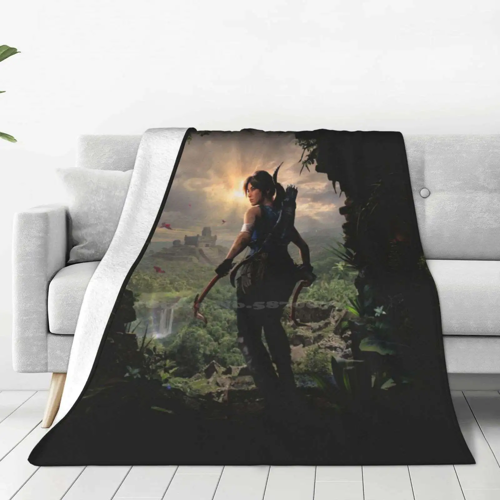 Shadow Of The Tomb Raider Best Selling Room Household Flannel Blanket Lara Croft Shadow Of The Tomb Raider Gaming