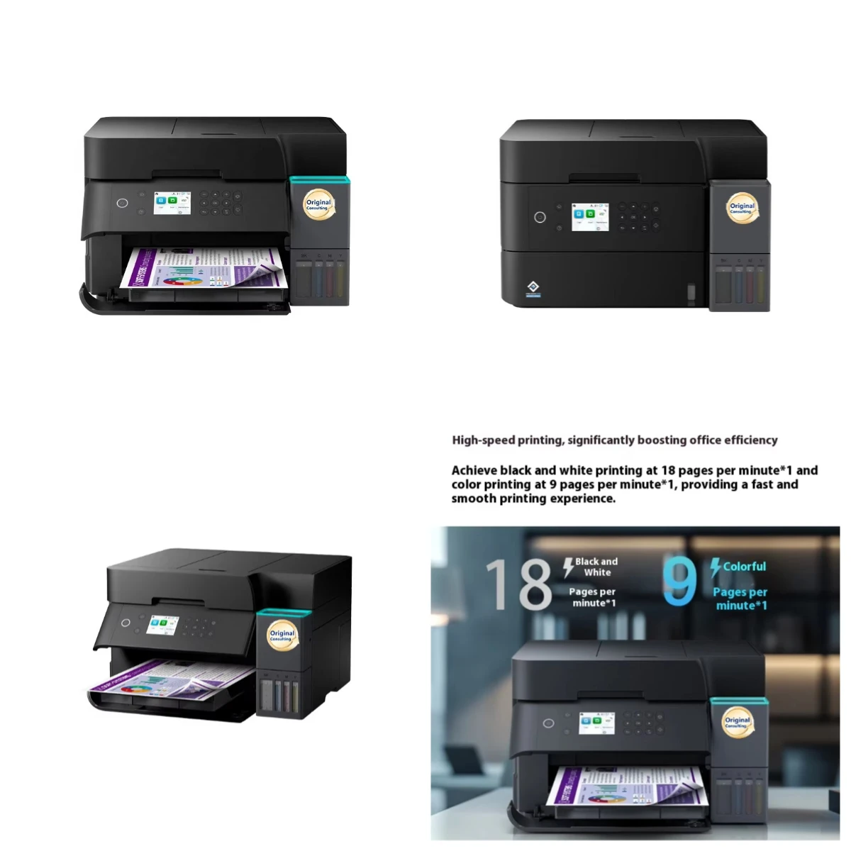 

WJW New L6379 Epso N ET-4850 3850 Wireless Color All-in-one Tank Printer With Scanner Copier and Ethernet, Automatic Double-side