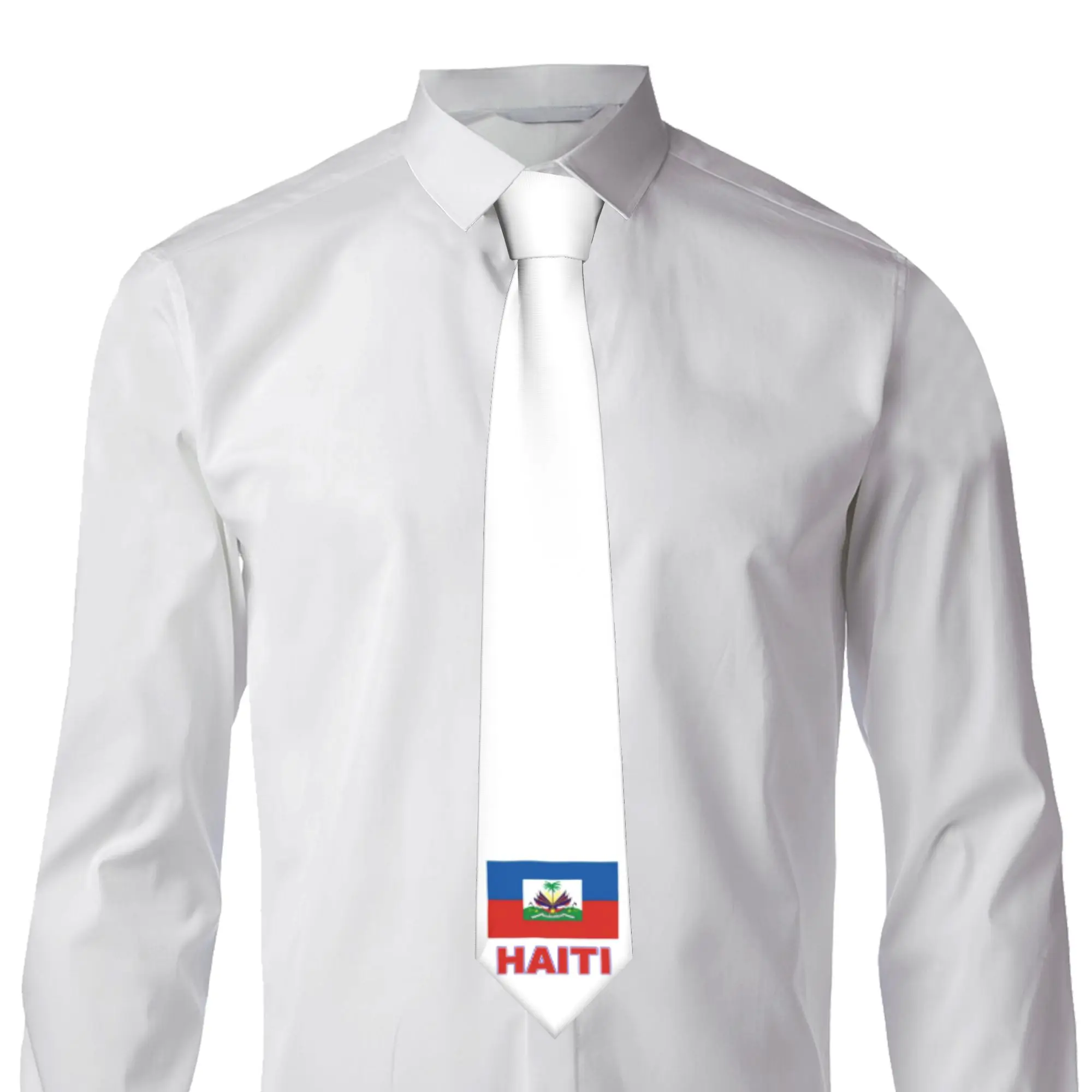 Classic Haitian Flag Pride Of Haiti Neck Tie for Office Men  Necktie