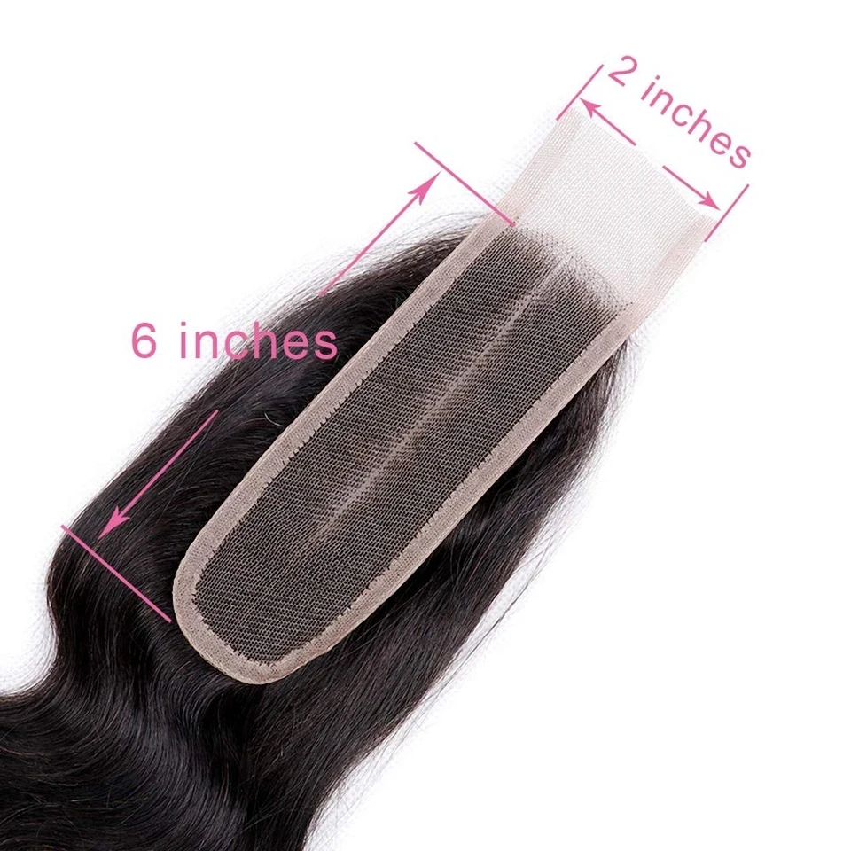 2x6 Human Hair Closure 12-24 Inch Body Wave 2x6 Lace Closure for Women Transparent Kim Lace Closure Human Hair Exrensions