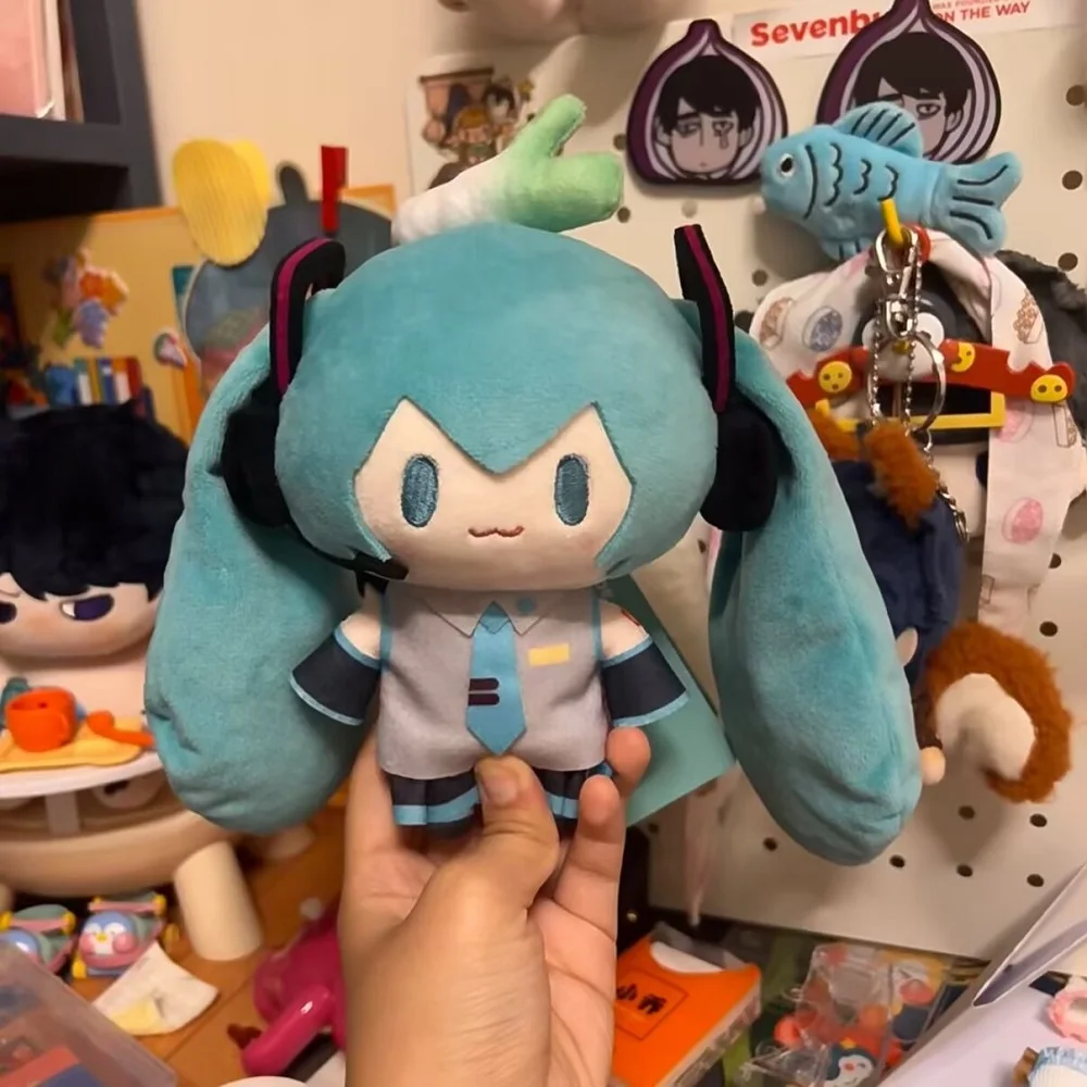 15cm Hatsune Miku Kawaii Q Version Figure poupée Anime périphérique porte-clés sac pendentif jouet Collection modèle ornement jouets cadeaux