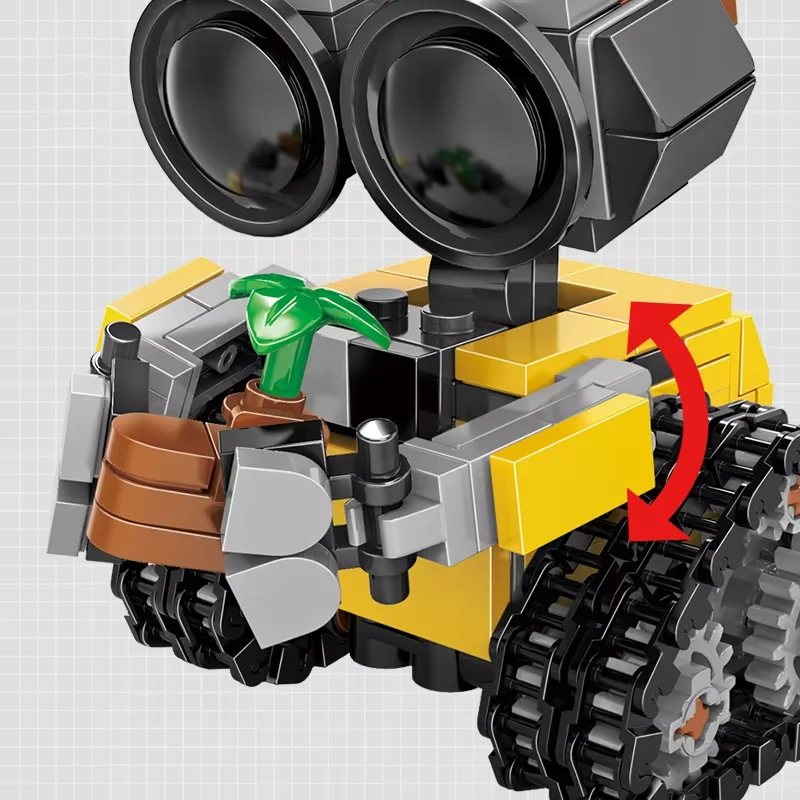 Space Mini Robot MOC Building Bricks Toys 217Pcs Tracked Bot Model Classic Movie Sci-Fi Blocks Adult Gifts view 3