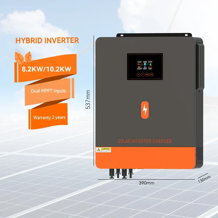 

PowMr 8.2KW 10.2KW 48V DC 220/230V AC Pure Sine Wave Solar Inverter Double MPPT On/Off Grid Solar hybrid Inverter