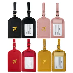 Luggage Tag Travel Accessorie for Women Men Pu Airplane Suitcase Address Label Baggage Boarding Bag Name ID Address Holder Tags