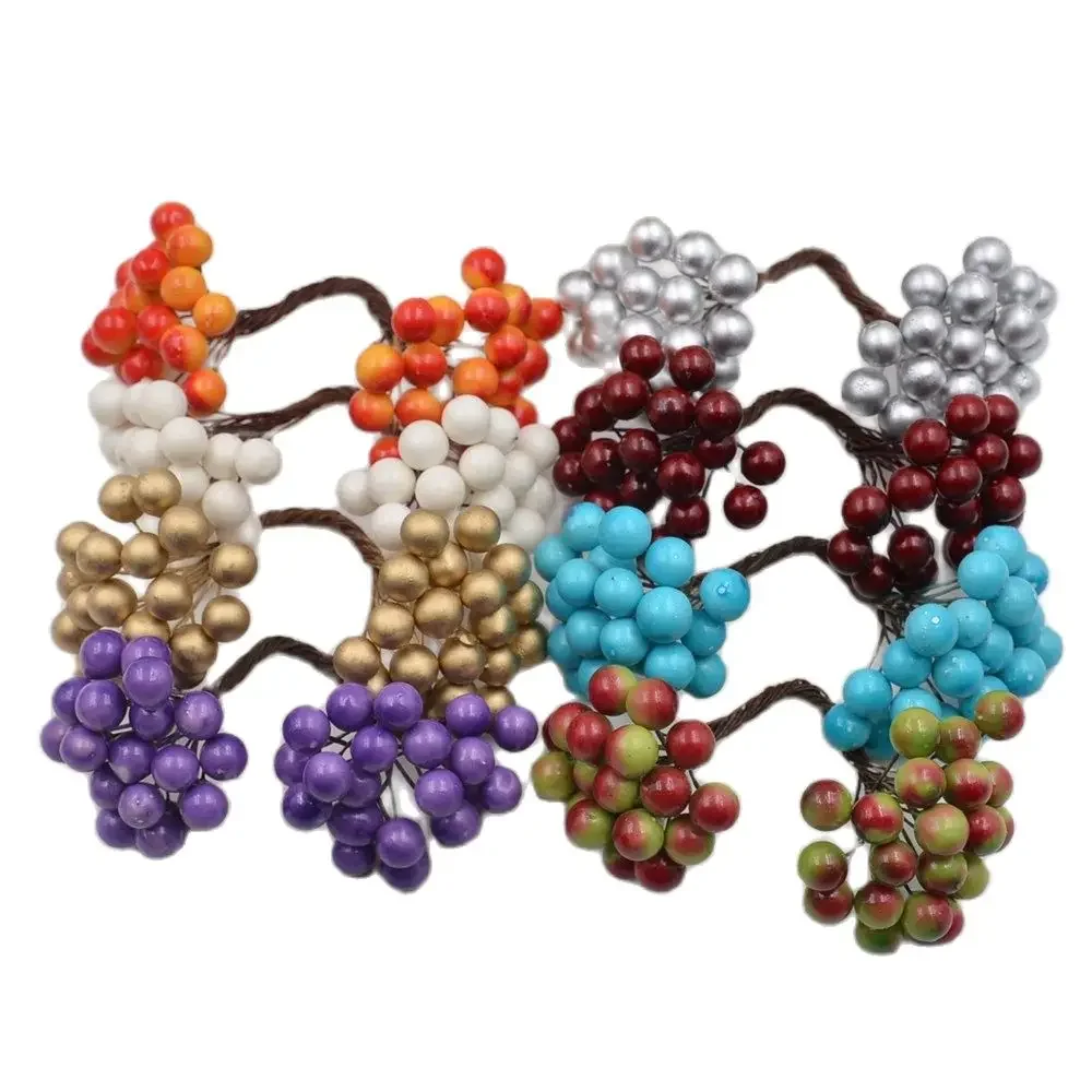 40 قطعة زهرة اصطناعية صغيرة الفاكهة رغوة التوت عيد الميلاد الديكور باقة ل ديكور منزلي للزفاف DIY بها بنفسك سكرابوكينغ باكا إكليل