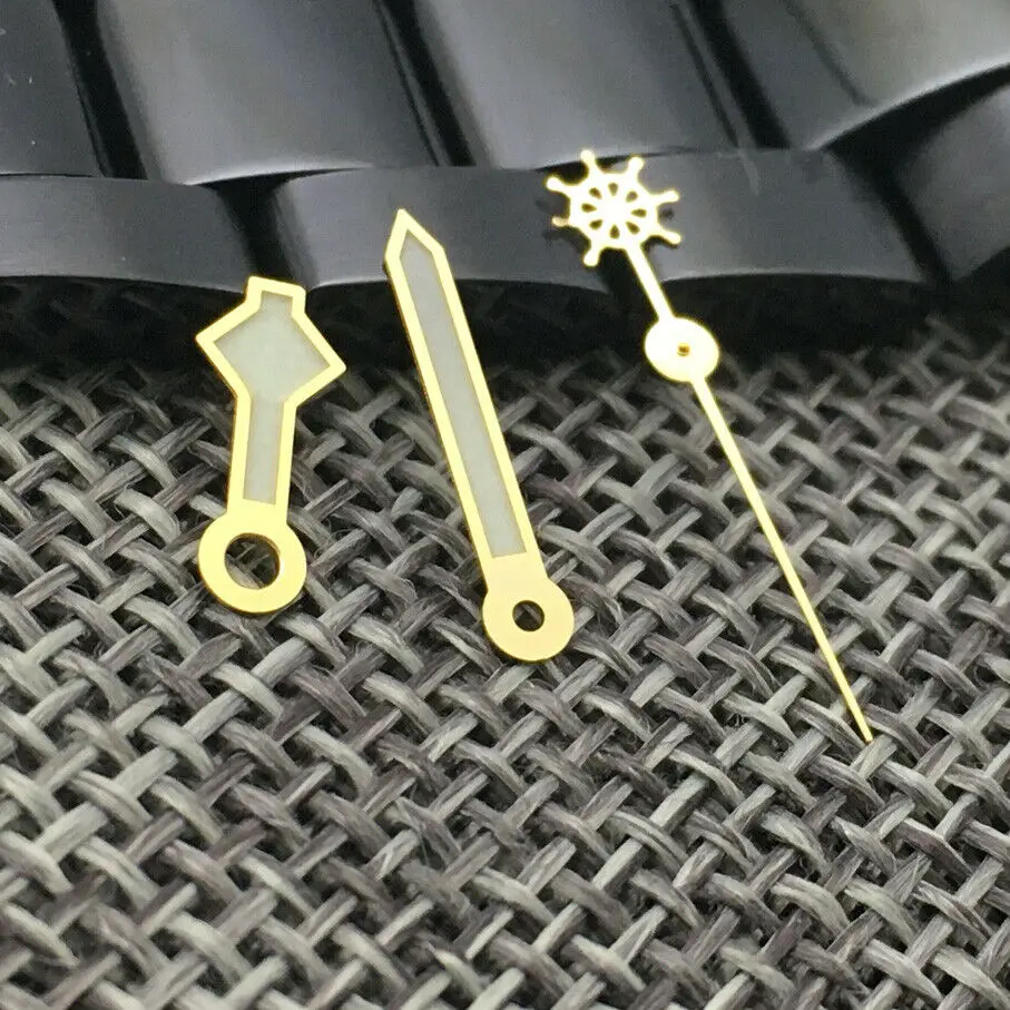 ساعة يد ذهبية بحافة سوداء ، جزء Mod ، تناسب NH35 ، NH36 ، 7s35 ، 4r35 ،