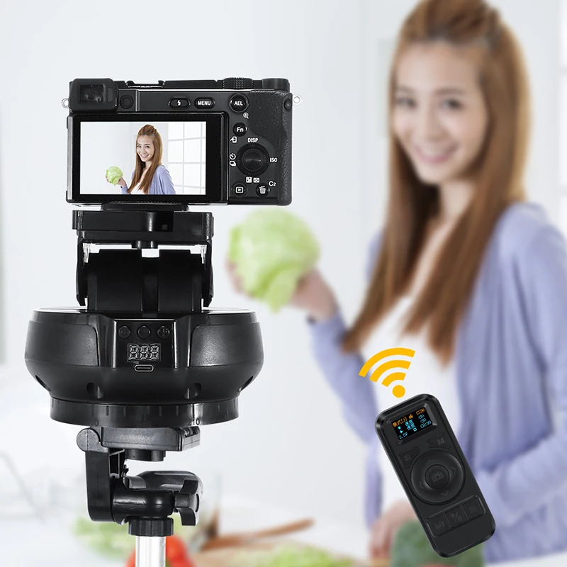 MAMEN YT-1200ไร้สายควบคุมมอเตอร์หัว Panoramic แพลตฟอร์มหมุนแพนเอียงสำหรับกล้อง SLR สมาร์ทโฟนวิดีโอ