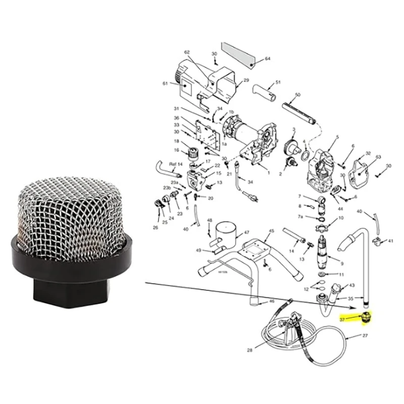 246385 246384 287032 Filter Set for 390 395 490 495 595 Sprayer 3 Kinds of Straw Filter Spray Pump Inner core Filter Gun Filter