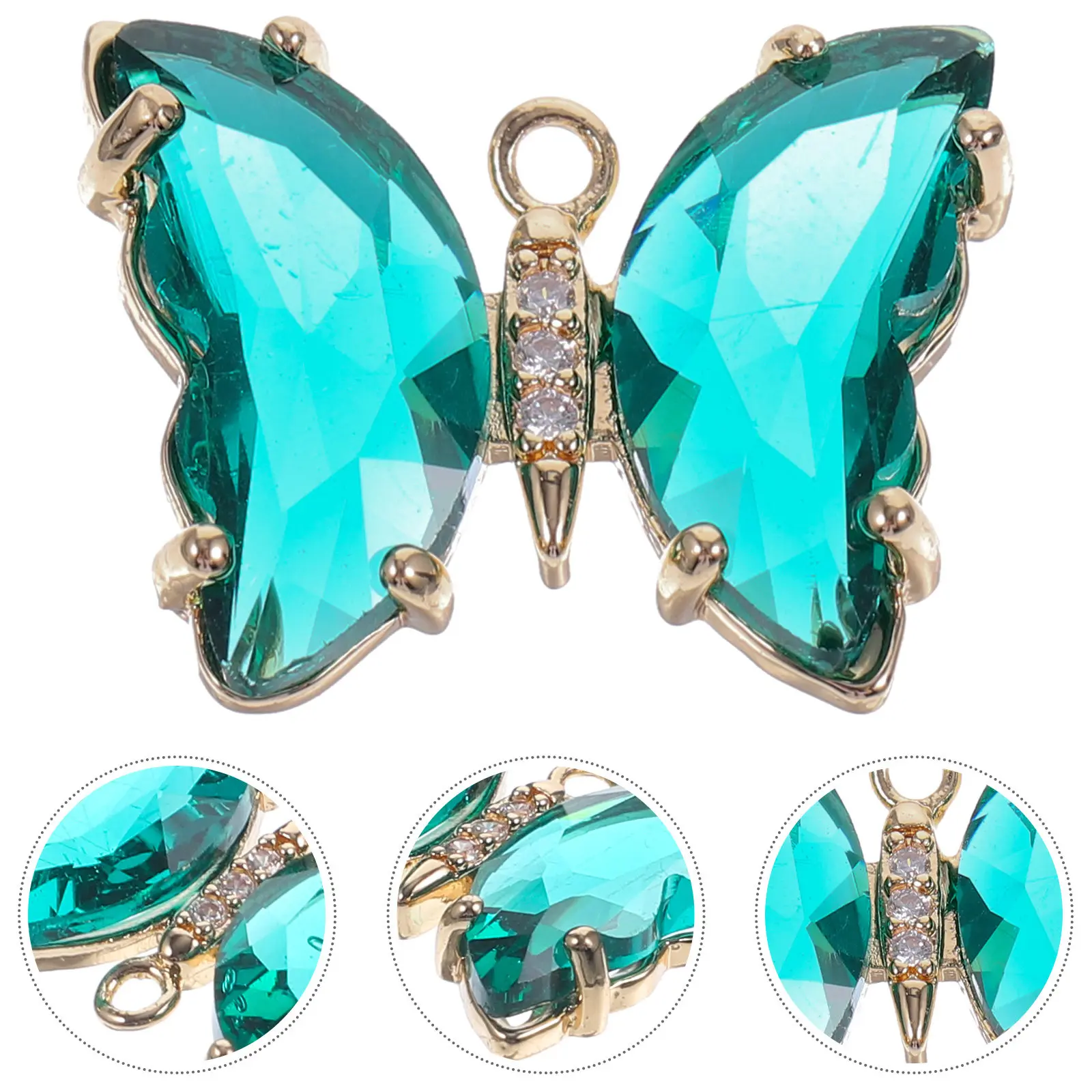 

10Pcs Butterfly Pendant Charms Crystal Glass Exquisite DIY Jewelry Making Necklace Hanging Decors Gift Supply Butterfly Charms