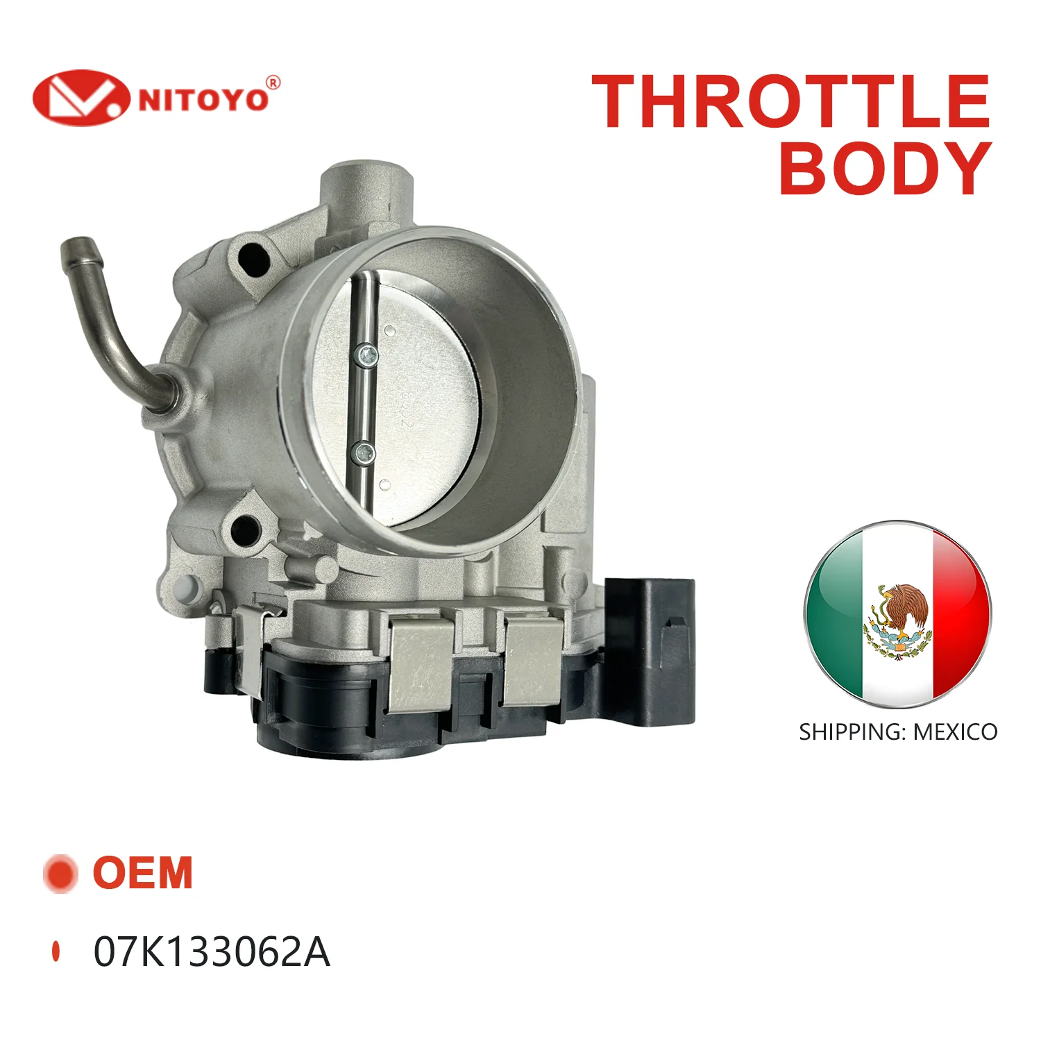 Cuerpo del acelerador NITOYO para Volkswagen Beetle 2.5L 2007-2014,Volkswagen Golf Mk6 2010-2014,Jetta/Passat/Conejo Mk5,07K 133062 A