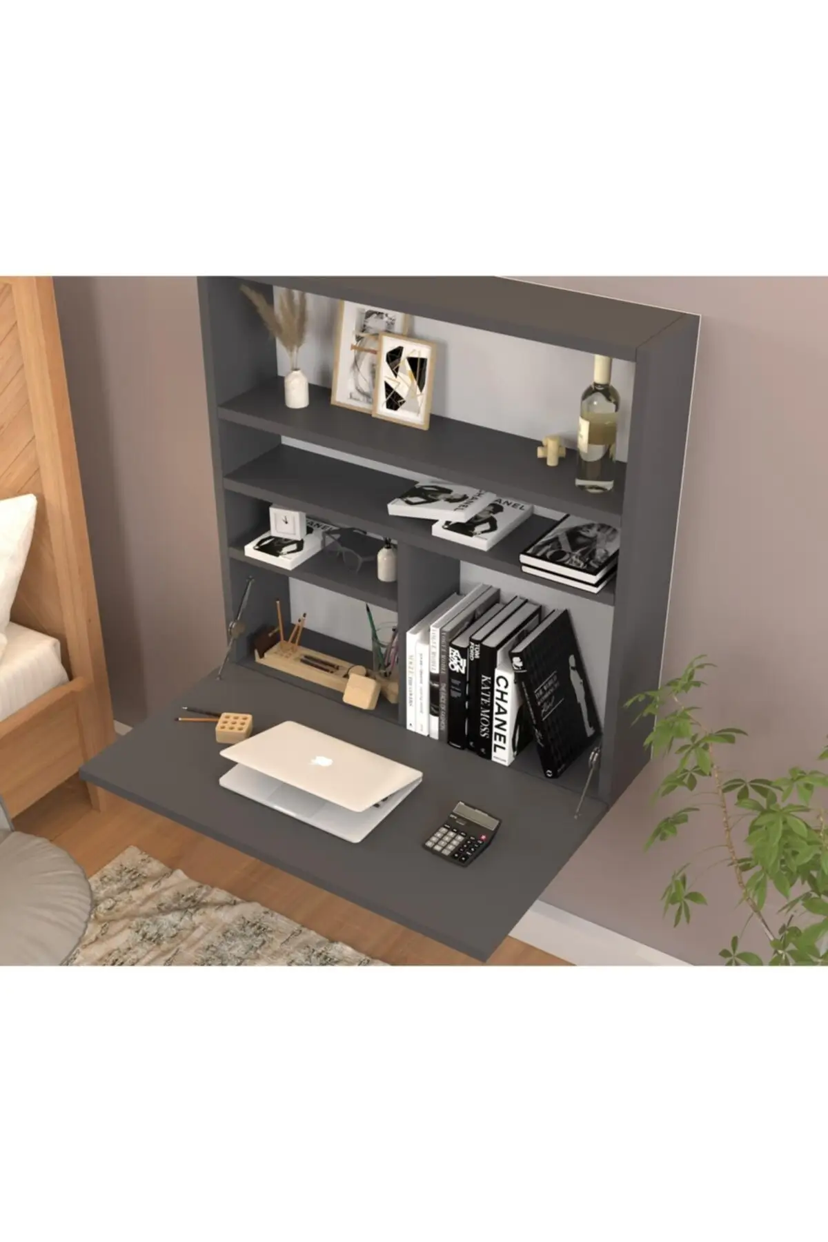 Folding The Library Wall Desk anthracite