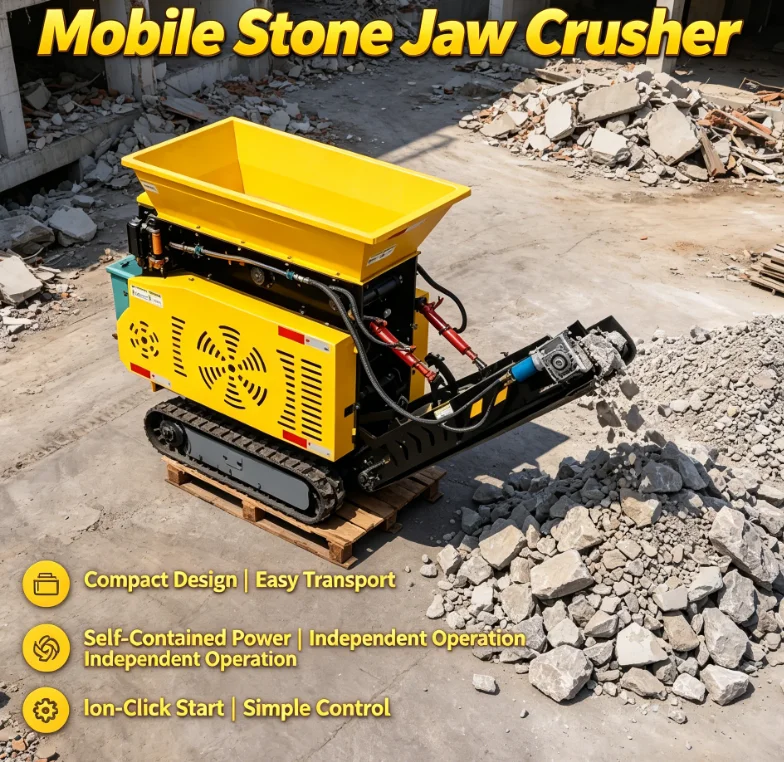 

Customized 2024 Portable Stone Rock Crushing Machine Mobile Mini Crawler Jaw Crusher